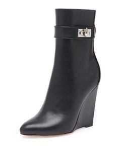 Givenchy - Shark Lock Wedge Ankle Boot, Black